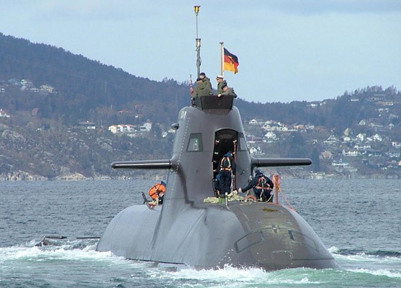 Tàu ngầm động cơ AIP Type U212A của Hải quân Đức (ảnh minh họa)